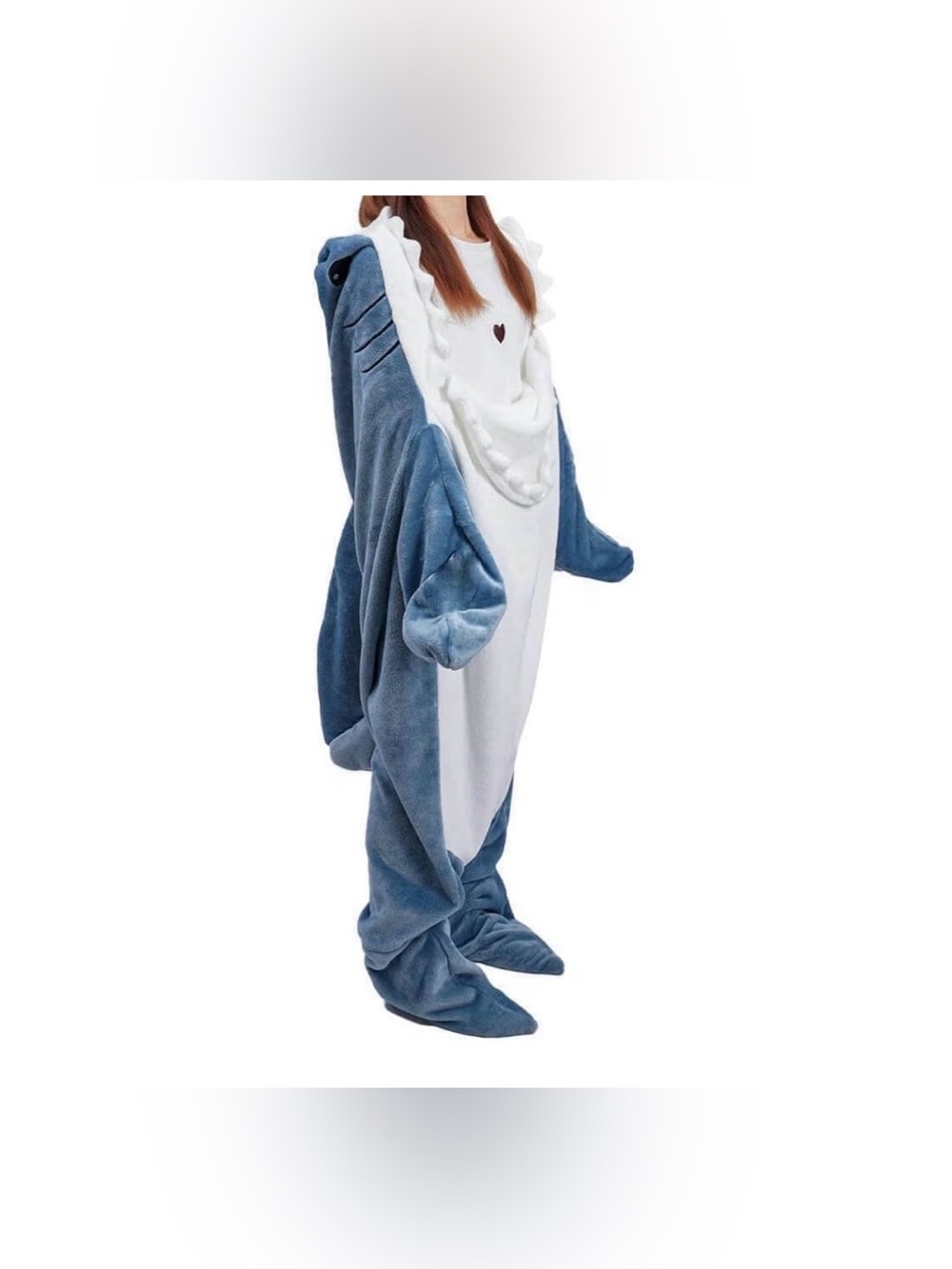 Shark Blanket, Shark Pajamas Adult, Shark Sleeping Bag for Adult M - Picture 3 of 3